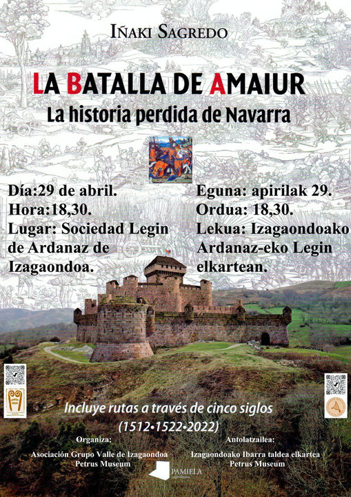 Presentación en Ardanaz de Izagaondoa del libro ‘La Batalla de Amaiur’ de Iñaki Sagredo