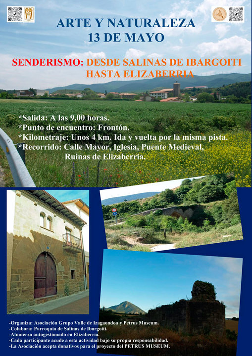 Senderismo ‘Arte y naturaleza’ desde Salinas de Ibargoiti hasta Elizaberria