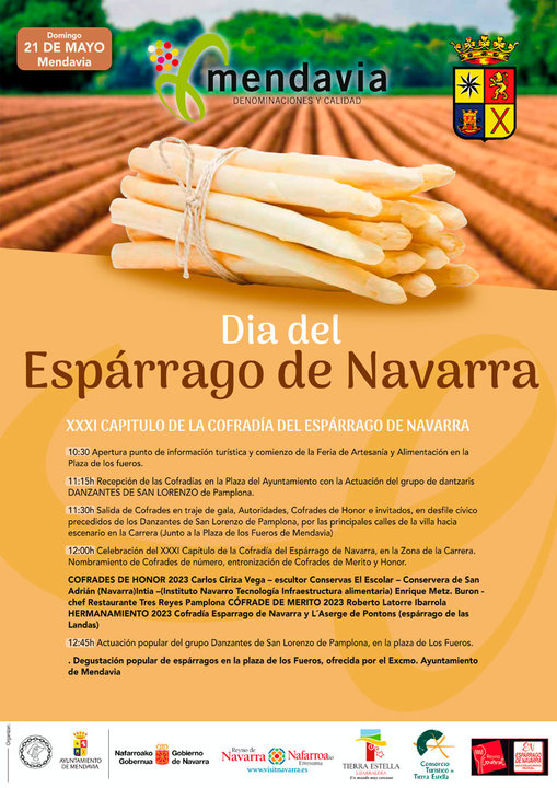 XXXI Capítulo de la Cofradía del Espárrago de Navarra 2023 en Mendavia