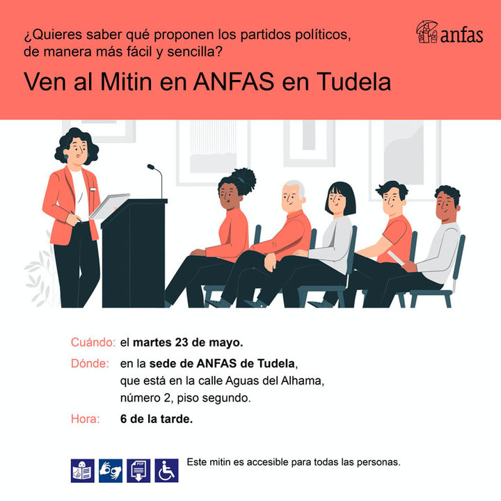 Mitin Accesible de ANFAS en Tudela