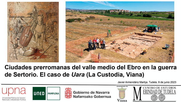 Conferencia en Tudela ‘Ciudades prerromanas del valle medio del Ebro en la guerra de Sertorio. El caso de Tara (La Custodia, Viana)