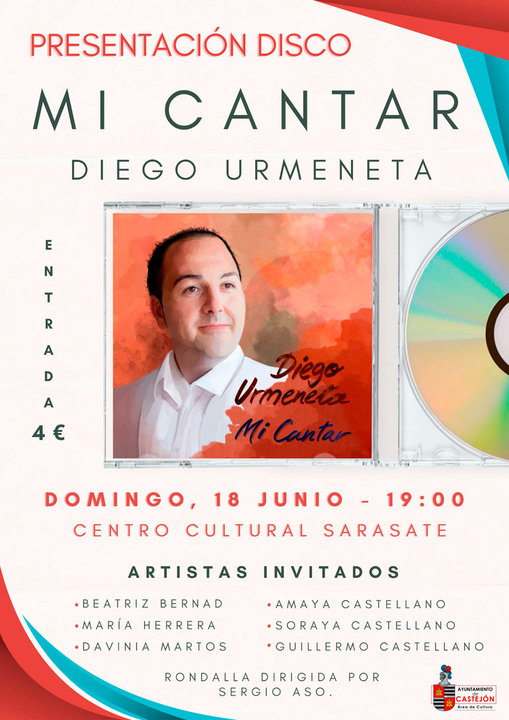 Presentación en Castejón del disco ‘Mi cantar’ de Diego Urmeneta