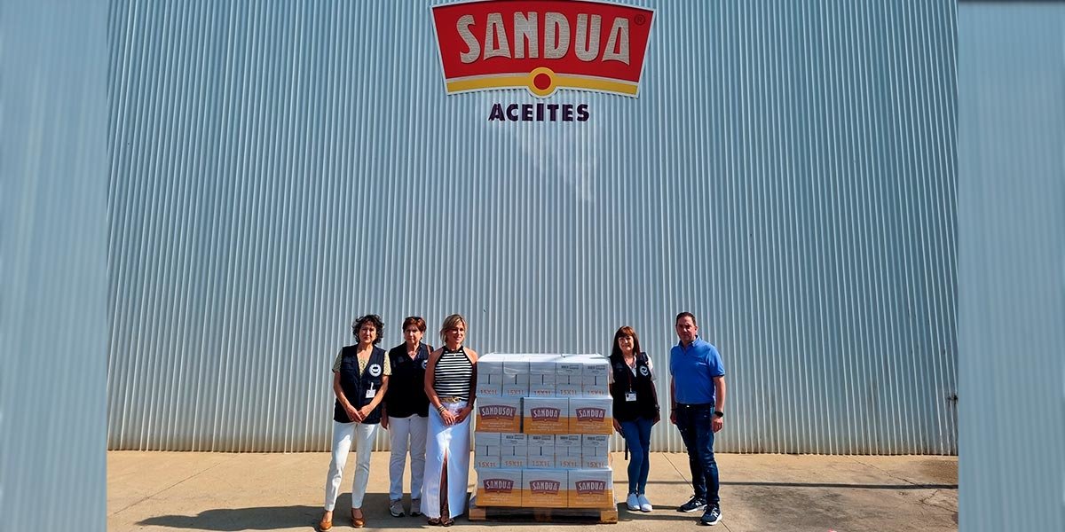 Aceites Sandua donación Banco de Alimentos de Navarra