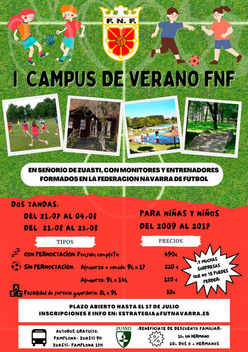 I Campus de verano de la Federación Navarra de Fútbol