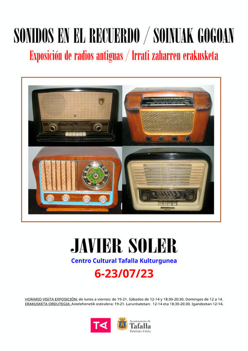 Exposición de radios antiguas en Tafalla ‘Sonidos en el recuerdo’