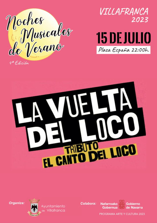 IV Noches musicales de verano 2023 en Villafranca La Vuelta del Loco
