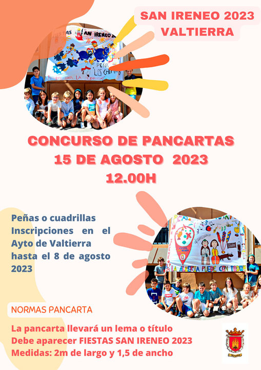 Concurso de pancartas Fiestas de San Ireneo 2023 en Valtierra