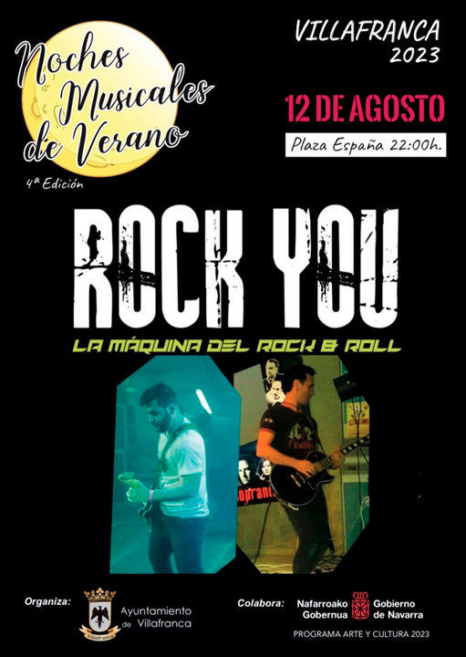 IV Noches musicales de verano 2023 en Villafranca Rock You