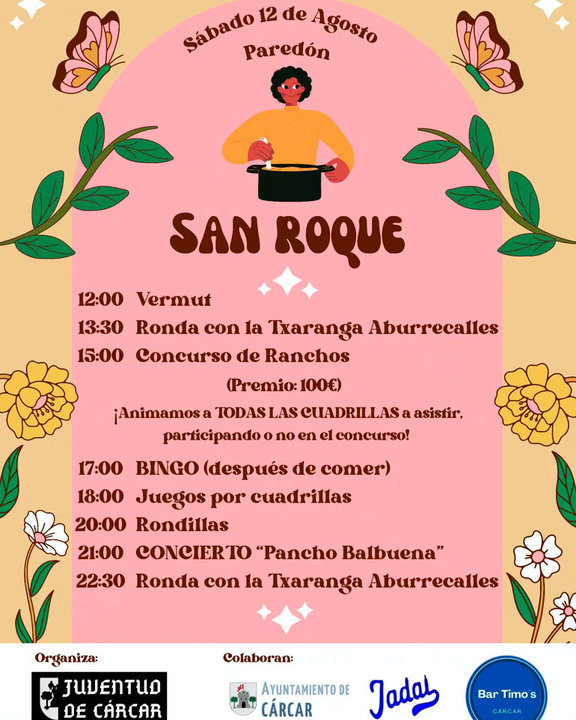 Fiesta de San Roque 2023 en Cárcar