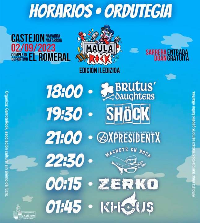 II Festival Maula Rock 2023 en Castejón (Cambio de lugar)