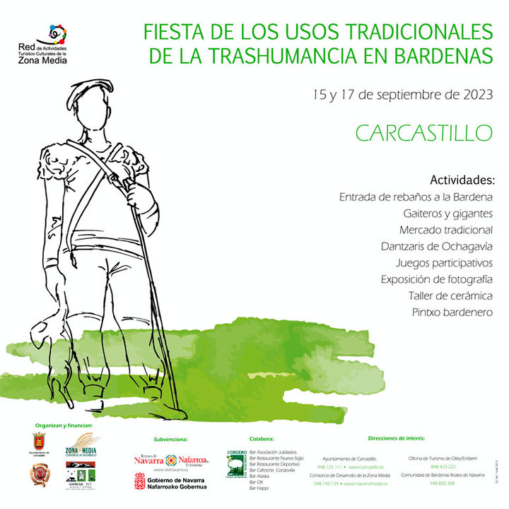 Fiesta de los usos tradicionales de la trashumancia en Bardenas 2023 en Carcastillo
