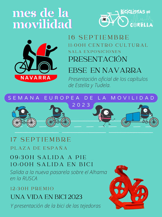 Mes de la Movilidad 2023 de Biciclistas de Corella (16 17 sept)