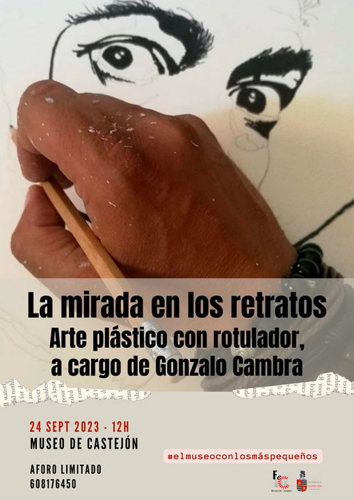Taller infantil en Castejón ‘La mirada en los retratos. Arte plástico con rotulador’ 