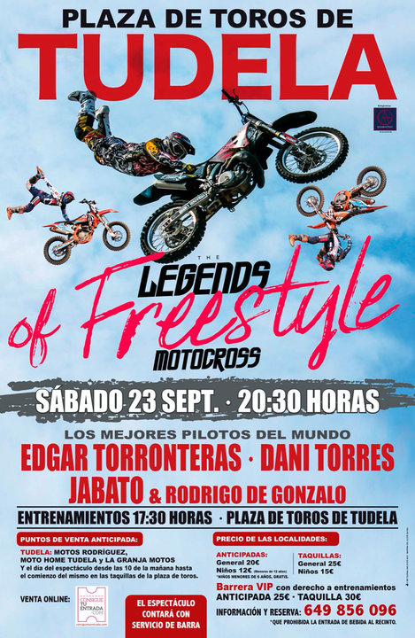 Exhibición de motocross en Tudela ‘The Legends of Freestyle’