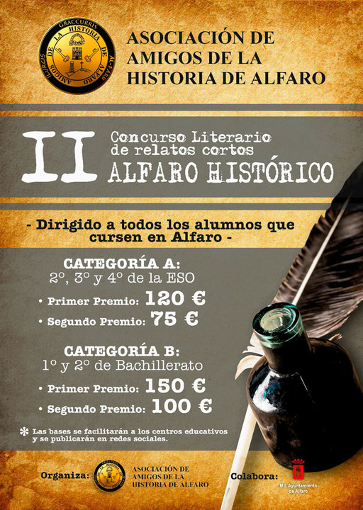 II Concurso literario de relatos cortos Alfaro Histórico 2023 en Alfaro