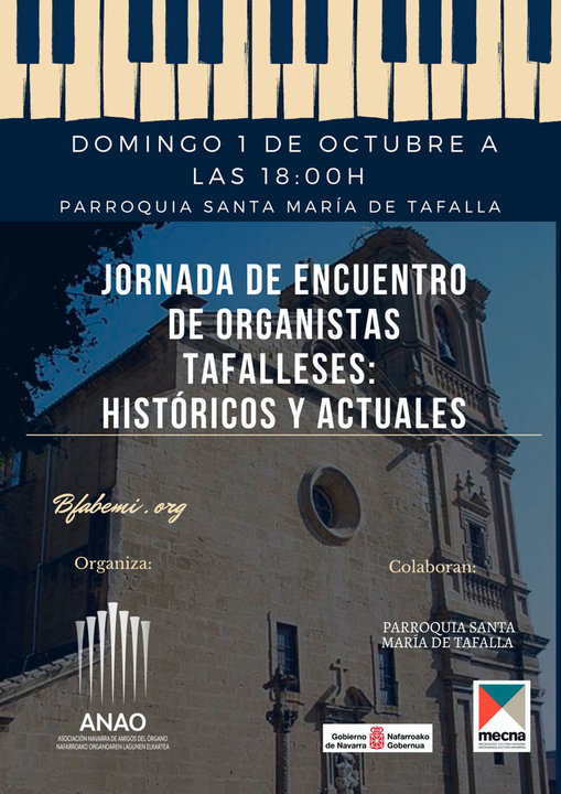 Jornada en Tafalla de encuentro de organistas tafalleses Históricos y actuales