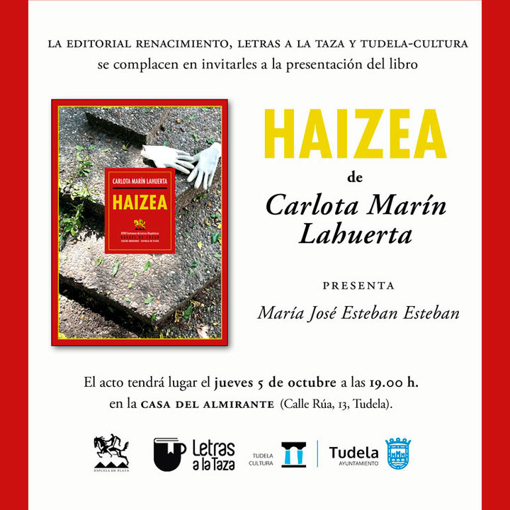 Presentación en Tudela del libro ‘Haizea’ de Carlota Marín Lahuerta
