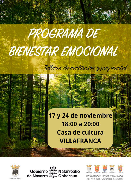 Programa en Villafranca de bienestar emocional