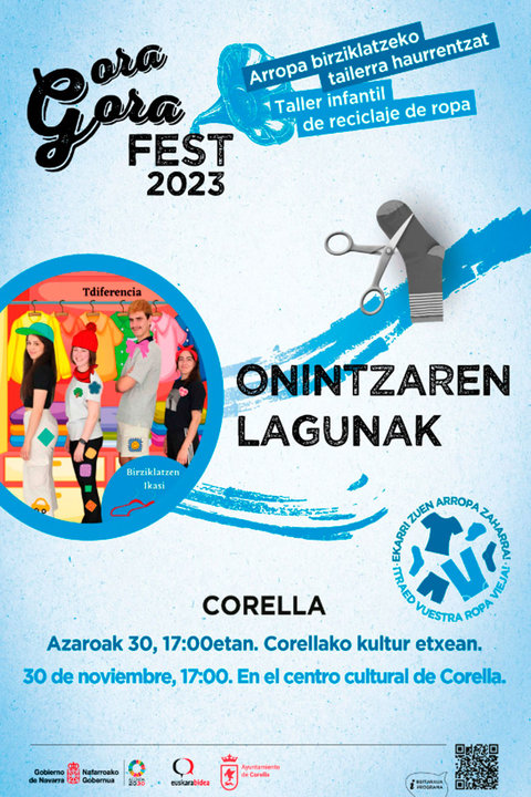 Gora Gora Fest 2023 en Corella Taller infantil de reciclaje de ropa
