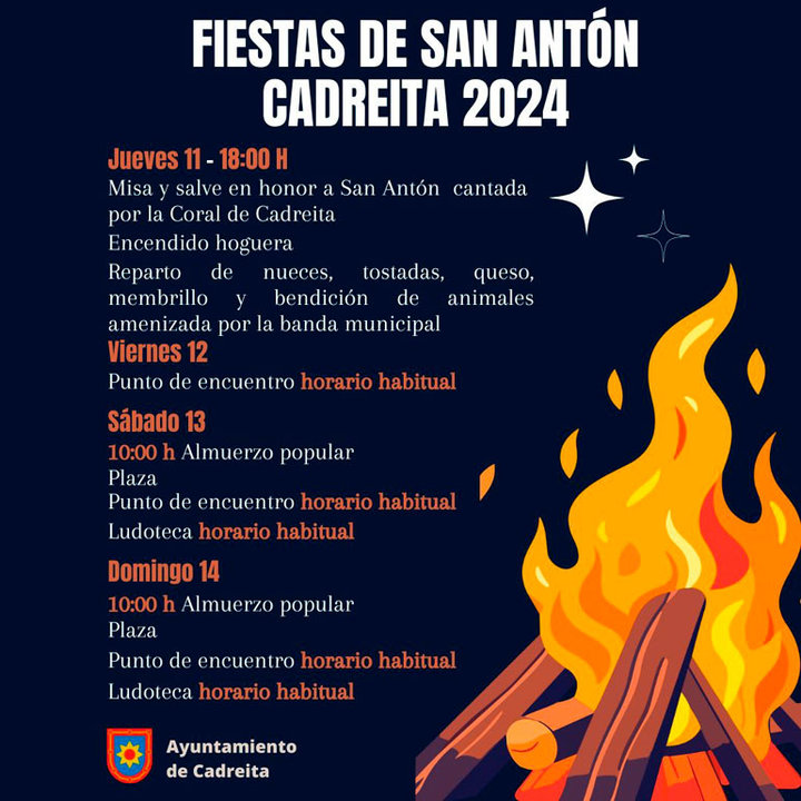 Programa de Fiestas de San Antón 2024 en Cadreita