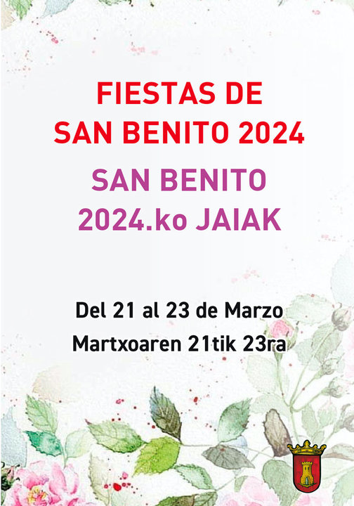 Programa de las Fiestas de San Benito 2024 en Miranda de Arga