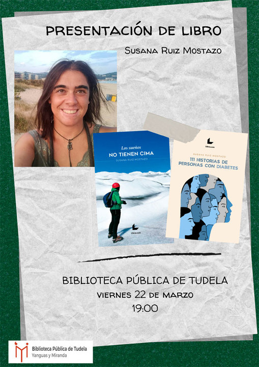 Presentación en Tudela de los libros ‘Los sueños no tienen cima’ y ‘111 historias de personas con diabetes’ de Susana Ruiz Mostazo