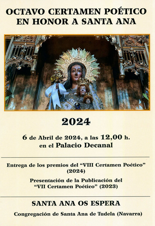 VIII Certamen Poético en honor a Santa Ana 2024 en Tudela