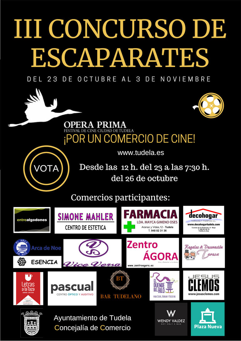 Concurso de escaparates del Festival Opera Prima de Tudela