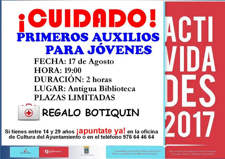 Agosto es joven en Tarazona Primeros Auxilios