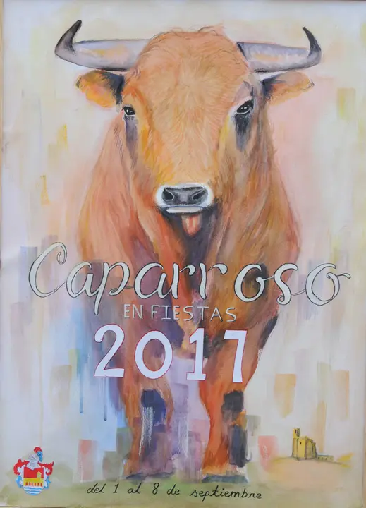 Cartel ganador de Fiestas de Caparroso obra de Edwin Gane Ati
