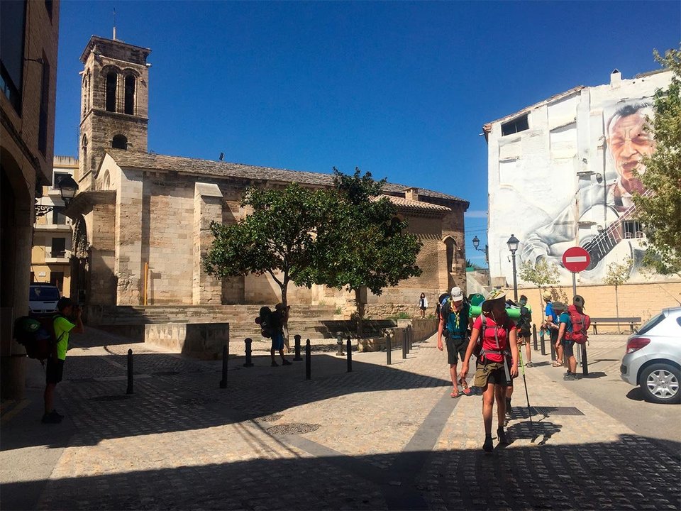 Turistas en el Camino de Santiago