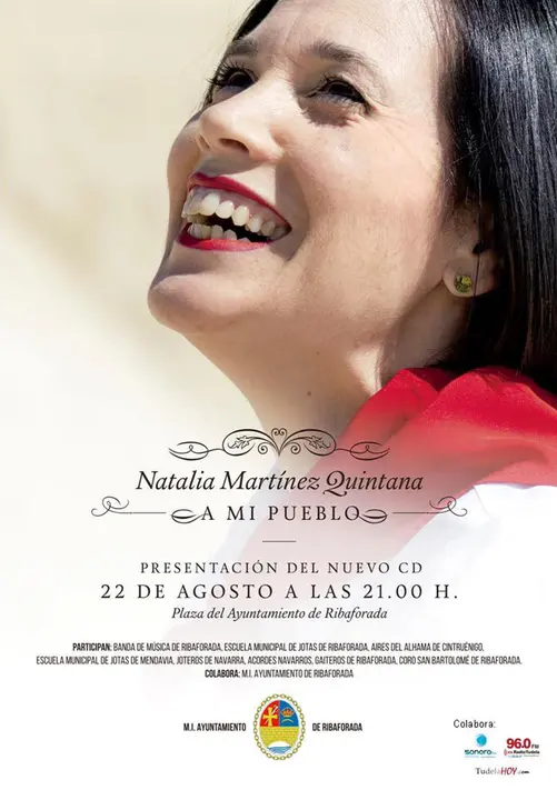 Presentaci&oacute;n del nuevo CD de la jotera de Ribaforada Natalia Mart&iacute;nez Quintana 'A mi pueblo' por sus 25 a&ntilde;os cantando