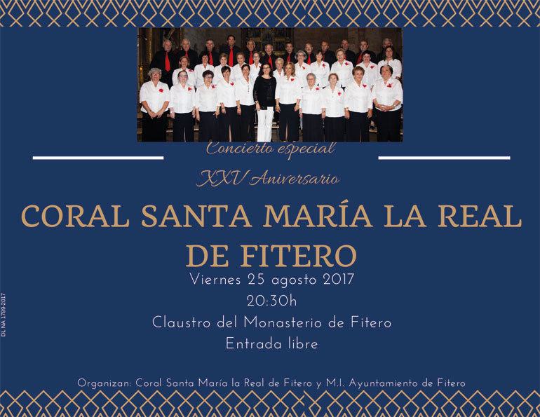Concierto especial XXV Aniversario de la fundación de la Coral Santa María la Real de Fitero