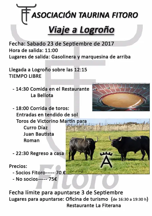 Viaje a Logro&ntilde;o de la Asociaci&oacute;n Taurina Fitoro de Fitero