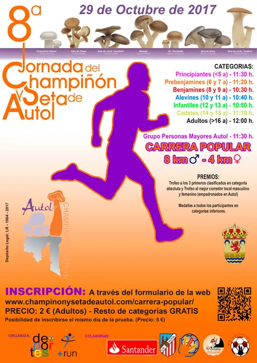 Carrera popular &lsquo;8&ordf; Jornada del Champi&ntilde;&oacute;n y la Seta de Autol&rsquo;