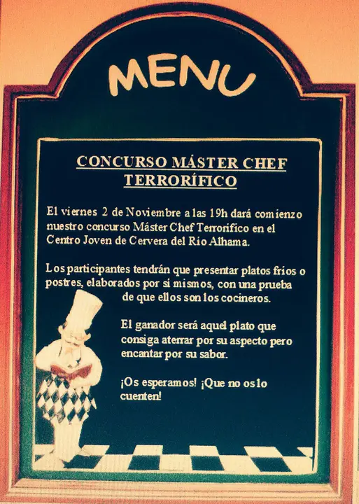 Concurso Master Chef terror&iacute;fico en Cervera del R&iacute;o Alhama