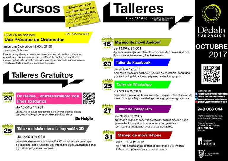 Actividades que realiza Fundaci&oacute;n D&eacute;dalo en octubre