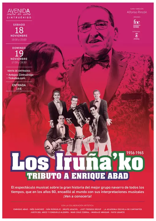 Espect&aacute;culo musical en Cintru&eacute;nigo de 'Los Iru&ntilde;ako, Tributo a Enrique Abad'