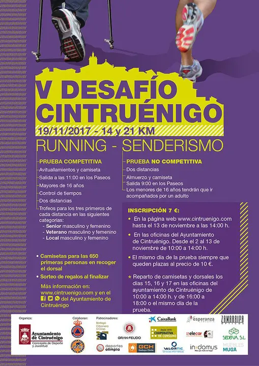 V Desaf&iacute;o running-senderismo en Cintru&eacute;nigo