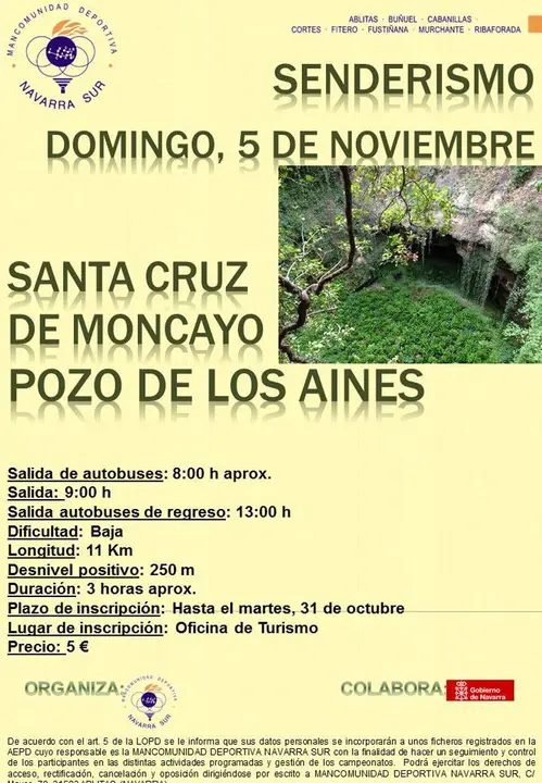 Senderismo con la Mancomunidad Deportiva Navarra Sur a Santa Cruz de Moncayo y Pozo de los Aines