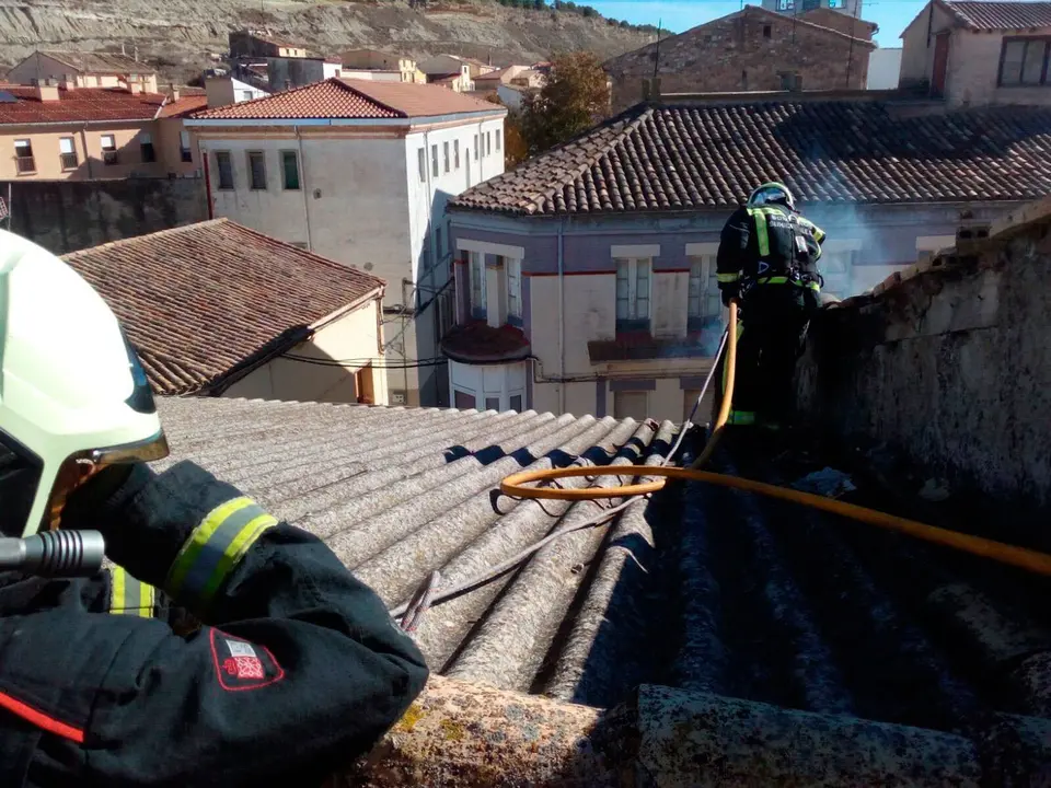 Incendio en un inmueble de Caparroso
