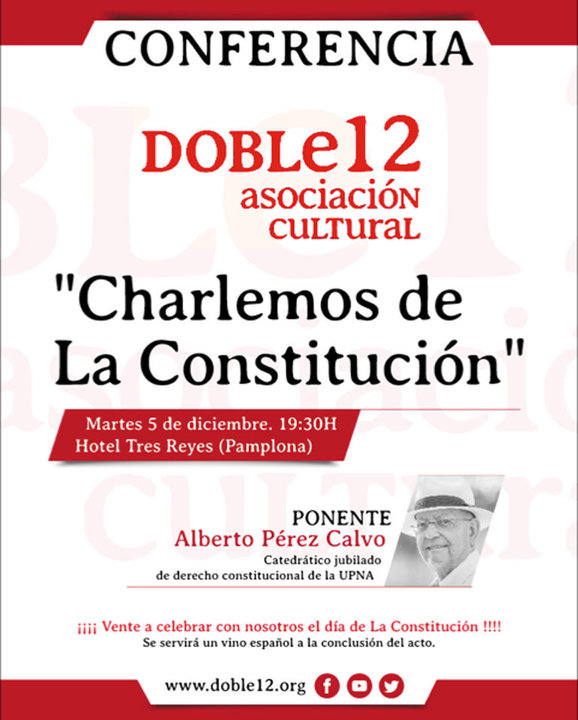 Día de la Constitución en Pamplona Conferencia 'Charlemos de la Constitución'