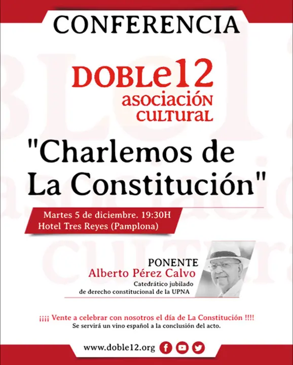 D&iacute;a de la Constituci&oacute;n en Pamplona Conferencia 'Charlemos de la Constituci&oacute;n'