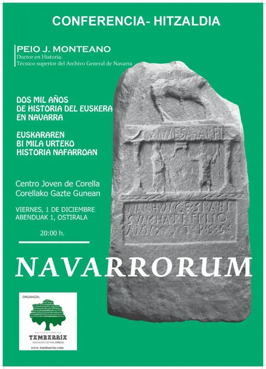 Conferencia en Corella Navarrorum. Dos mil a&ntilde;os de historia del Euskara en Navarra