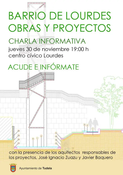 Charla informativa en Tudela sobre las pr&oacute;ximas obras a acometer en el Barrio de Lourdes
