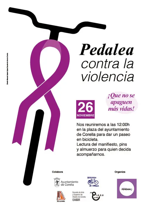 Pedalea contra la violencia en Corella