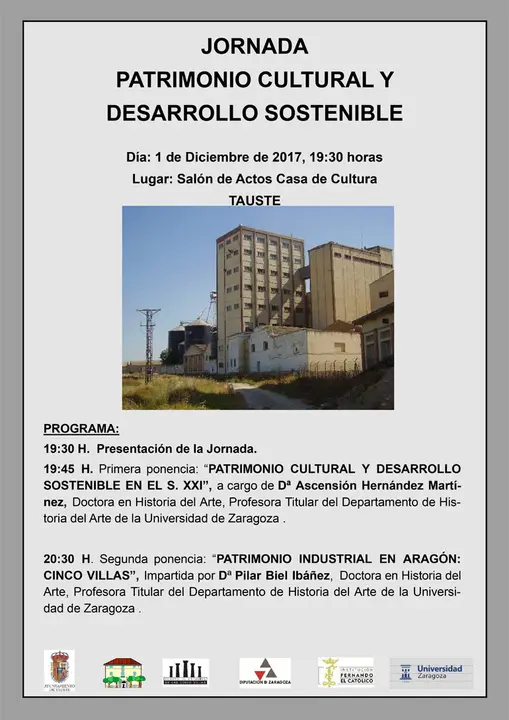 Jornada en Tauste sobre patrimonio cultural y desarrollo sostenible 