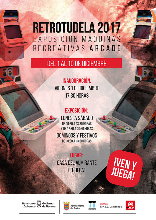 Retrotudela 2017 Exposición de maquinas recreativas arcade en Tudela