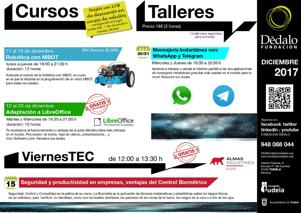 Actividades diciembre Fundaci&oacute;n D&eacute;dalo de Tudela