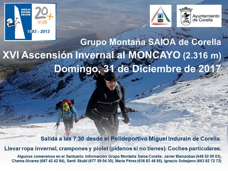 XVI Ascensi&oacute;n invernal al Moncayo del Grupo de Monta&ntilde;a Saioa de Corella 